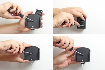 Uchwyt do Apple iPhone Xr w cienkim futerale z możliwością wpięcia kabla lightning USB