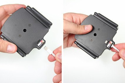 Uchwyt do Apple iPhone Xr w cienkim futerale z możliwością wpięcia kabla lightning USB