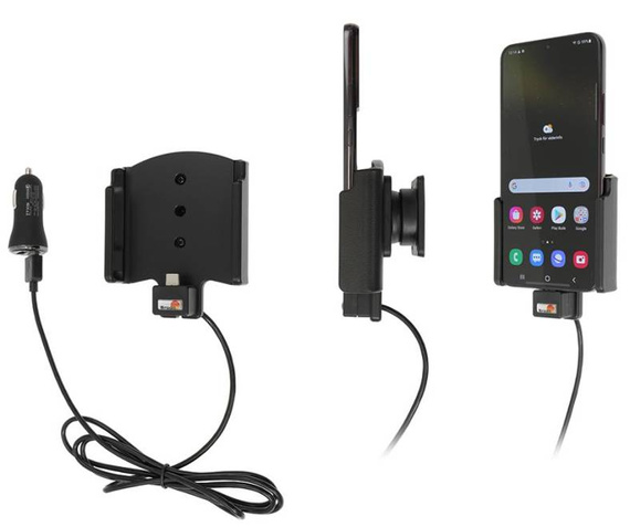 Uchwyt do Samsung Galaxy S22+ z wbudowanym kablem USB oraz ładowarką samochodową