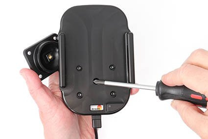 Uchwyt indukcyjny dedykowany do Apple iPhone 12 z wbudowanym kablem USB oraz ładowarką samochodową