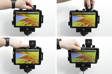 Uchwyt aktywny o wzmocnionej konstrukcji do Zebra ET45 8.0 z blokadą kluczykową.