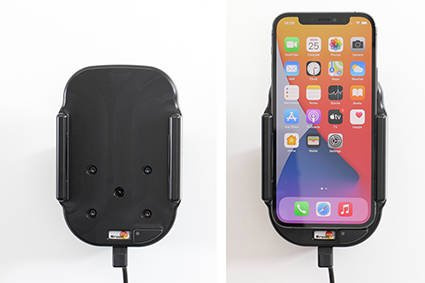 Uchwyt indukcyjny dedykowany do Apple iPhone 12 Pro z wbudowaną ładowarką samochodową do instalacji na stałe