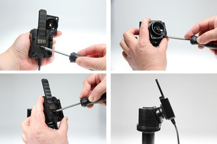 Brodit ochronna obudowa aktywna w wersji z adapterem Molex do profesjonalnego montażu do Samsung Galaxy Tab E 8.0 z systemem adaptacyjnym Active MultiMoveClip 