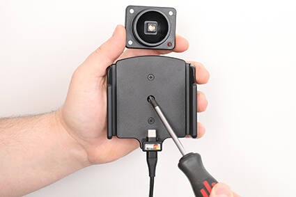 Uchwyt do Sony Xperia 1 VI USB-C obsługujący Android Auto do telefonu bez futerału oraz w futerale lub etui o wymiarach: 75-89 mm (szer.), 8-12 mm (grubość)