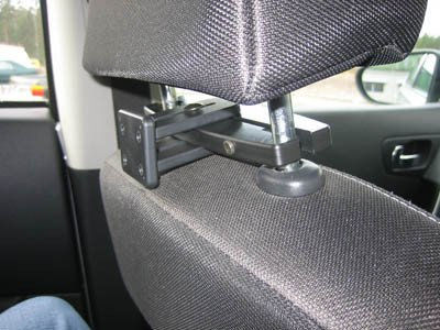 Uchwyt na zagłówek do samochodu | 811020 - Uniwersalna baza mocowania do zagłówka z rozstawem prętów: 123 mm - 183 mm