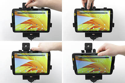 Uchwyt aktywny o wzmocnionej konstrukcji do Zebra ET45 10.0 z blokadą kluczykową.