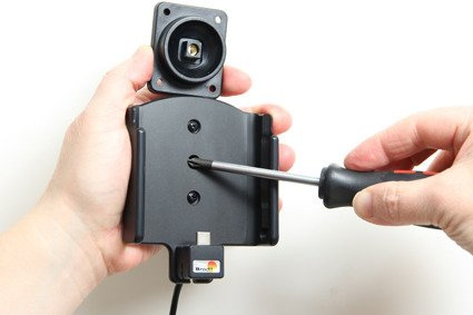 Uchwyt do HTC U11 z wbudowanym kablem USB oraz ładowarką samochodową