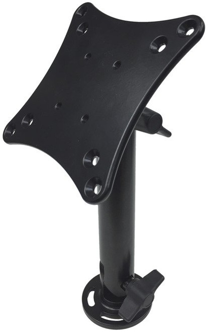 Ramię z kwadratową podstawą z otworami (4 x 75 mm) (4 x 100 mm) VESA montowane do płaskiej powierzchni.