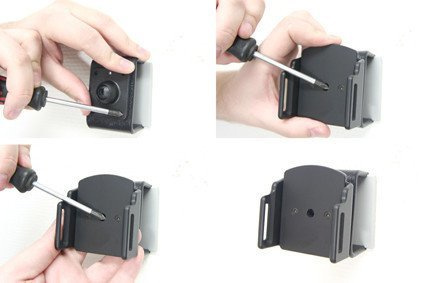 Uchwyt uniwersalny regulowany do Apple iPhone 12 Mini bez futerału oraz w futerale lub etui o wymiarach: 62-77 mm (szer.), 6-10 mm (grubość).