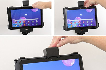 Uchwyt aktywny z blokadą sprężynową do instalacji na stałe do Samsung Galaxy Tab Active Pro T540/T545/T547/T547U w oryginalnym futerale