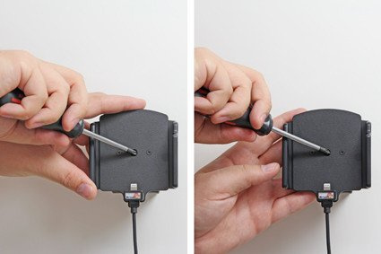 Uchwyt aktywny z kablem USB do Apple iPhone Xs w cienkim futerale