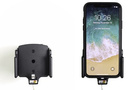 Uchwyt regulowany do Apple iPhone Xs w futerale o wymiarach: 70-83 mm (szer.), 2-10 mm (grubość) z możliwością wpięcia kabla lightning USB-C
