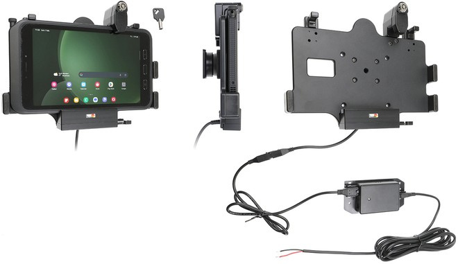 Uchwyt do Samsung Galaxy Tab Active 5 SM-X300/SM-X306B do instalacji na stałe oraz USB-HOST + blokada kluczykowa