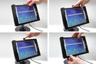 Brodit ochronna obudowa aktywna w wersji z kablem USB i ładowarką samochodową do Samsung Galaxy Tab A 8.0 (2015) SM-T350 z systemem adaptacyjnym Active MultiMoveClip