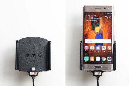Uchwyt do Huawei Mate 9 Pro z wbudowanym kablem USB oraz ładowarką samochodową