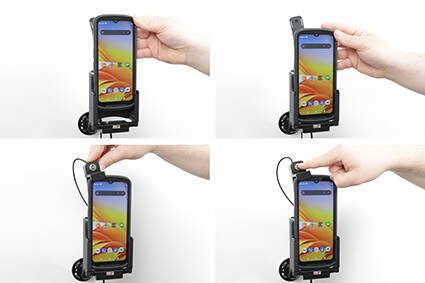 Uchwyt aktywny POGO-PIN do Zebra TC15 do instalacji na stałe z blokadą kluczykową