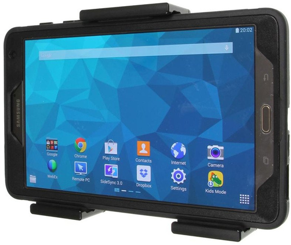 CRASH TESTED. Uchwyt regulowany, pasywny do tabletów w futerale oraz bez futerału o wymiarach: 140-195 mm (szer.), do 25 mm (grubość).