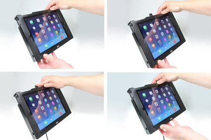 Brodit ochronna obudowa aktywna w wersji z kablem USB i ładowarką samochodową do Apple iPad 9.7 5 Generacji z systemem adaptacyjnym Active MultiMoveClip