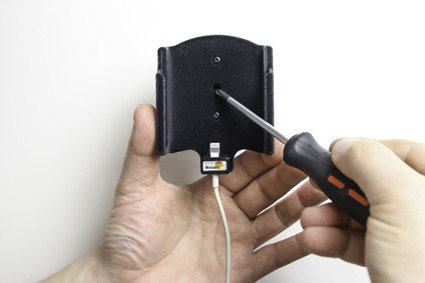 Uchwyt do Apple iPhone Xs z możliwością wpięcia kabla lightning USB-C