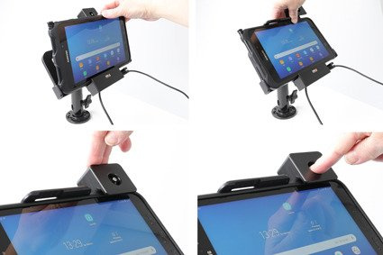 Uchwyt aktywny do instalacji na stałe z blokadą na kluczyk do Samsung Galaxy Tab Active 2, SM-T390/SM-T395 w oryginalnym futerale