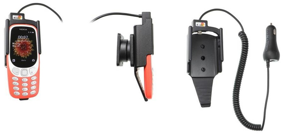 Uchwyt do Nokia 3310 4G, 3G (2018) z wbudowaną ładowarką samochodową