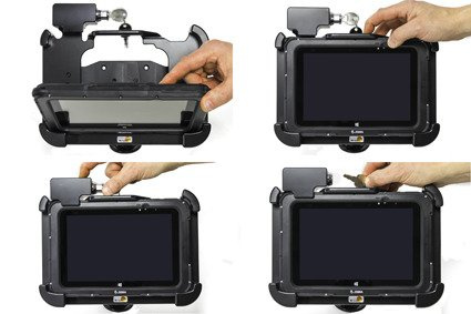 Uchwyt do Zebra ET56 8.3 o wzmocnionej konstrukcji z blokadą sprężynową na kluczyk