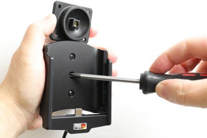 Uchwyt do Google Pixel 3 z wbudowanym kablem USB oraz ładowarką samochodową.