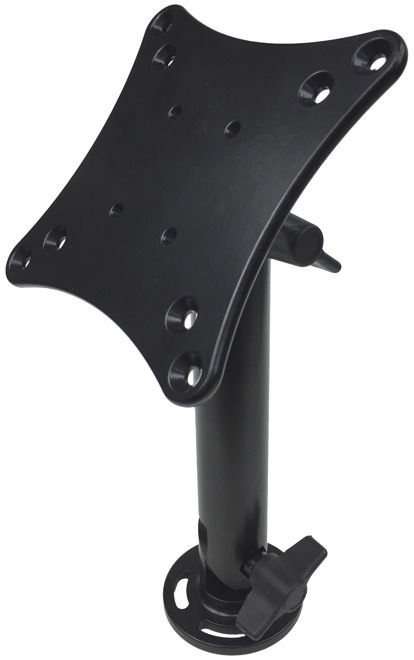 Ramię z kwadratową podstawą z otworami (4 x 75 mm) (4 x 100 mm) VESA montowane do płaskiej powierzchni.