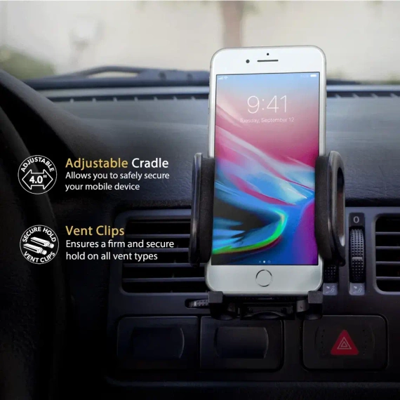 Scosche StuckUp™ uchwyt uniwersalny samochodowy 4 w 1 do montażu na szybie / desce auta / w biurze