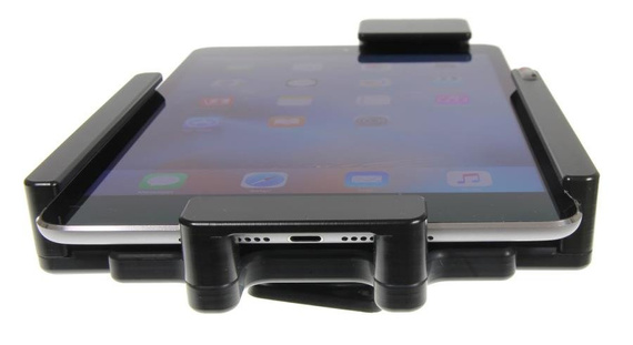 Uchwyt pasywny do tabletów gołych jak i w futerale regulowany w zakresie: 180-210 mm (szer.), 115-138 mm (wysokość), z wbudowaną blokadą sprężynową