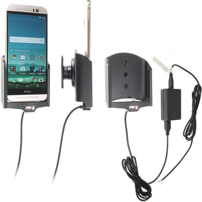 Uchwyt do HTC One M9 z wbudowaną ładowarką samochodową do instalacji na stałe