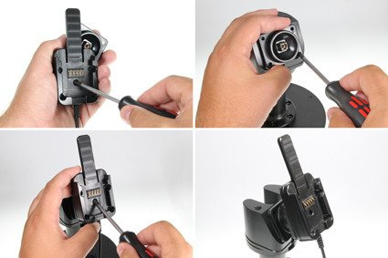 Brodit ochronna obudowa aktywna w wersji z adapterem Molex do profesjonalnego montażu do LG G Pad F 8.0 z systemem adaptacyjnym Active MultiMoveClip