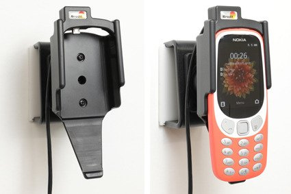 Uchwyt do Nokia 3310 4G, 3G (2018) z wbudowaną ładowarką samochodową/kablem USB