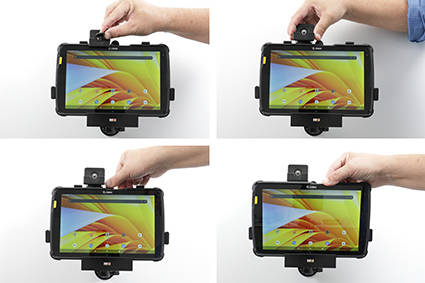 Uchwyt pasywny o wzmocnionej konstrukcji do Zebra ET45 10.0 z blokadą kluczykową.