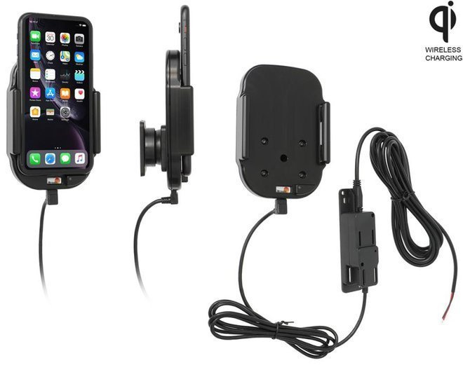 Uchwyt indukcyjny dedykowany do Apple iPhone 11 z wbudowaną ładowarką samochodową do instalacji na stałe