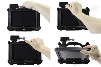 Uchwyt o wzmocnionej konstrukcji z blokadą sprężynową na kluczyk do Zebra ET55 8.3