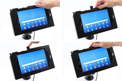 Brodit ochronna obudowa z adapterem Molex do profesjonalnego montażu do Samsung Galaxy Tab A 8.0 (2019 SM-T290/SM-T295) z systemem adaptacyjnym Active MultiMoveClip