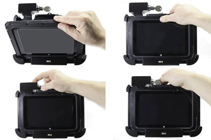 Uchwyt o wzmocnionej konstrukcji z blokadą sprężynową na kluczyk do Zebra ET55 8.3