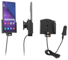 Uchwyt do Samsung Galaxy Note 20 z wbudowanym kablem USB oraz ładowarką samochodową.