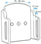 Uchwyt samochodowy do Xiaomi 13 w futerale o wymiarach: 75-89 mm (szerokość), 9-13 mm (grubość)