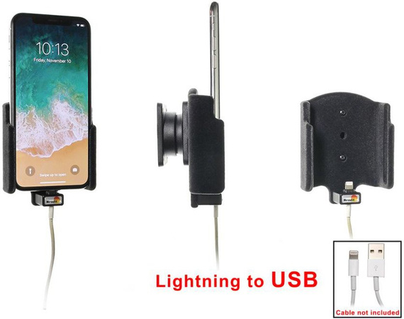 Uchwyt do Apple iPhone Xs z możliwością wpięcia kabla lightning USB