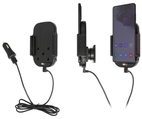 Uchwyt indukcyjny dedykowany do Samsung Galaxy S20+ z wbudowanym kablem USB oraz ładowarką samochodową