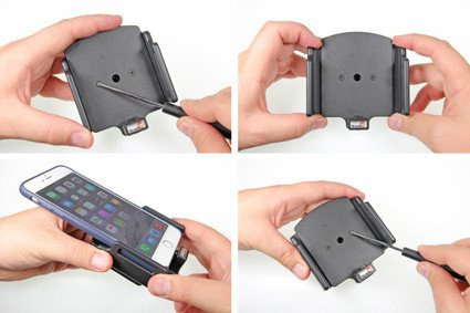 Uchwyt do Apple iPhone Xr w cienkim futerale z możliwością wpięcia kabla lightning USB