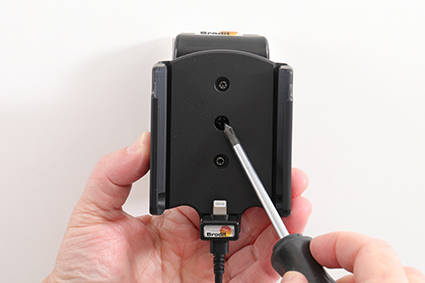 Uchwyt do Apple iPhone 13 mini z wbudowanym kablem USB oraz ładowarką samochodową