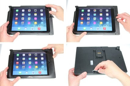 Brodit ochronna obudowa z adapterem Molex do profesjonalnego montażu do Apple iPad 9.7 5 Generacji z systemem adaptacyjnym Active MultiMoveClip