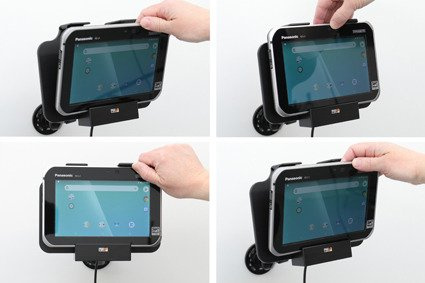 Uchwyt aktywny z ładowarką samochodową do Panasonic FZ-L1 