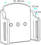 Uchwyt regulowany do Samsung Galaxy S20+ w futerale.