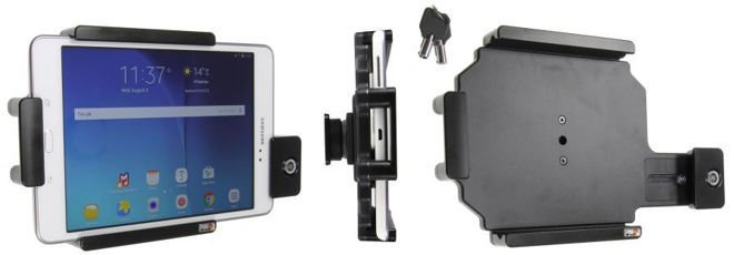 Uchwyt pasywny do tabletów gołych jak i w futerale regulowany w zakresie: 210-243 mm (szer.), 136-164 mm (wysokość), z blokadą na kluczyk