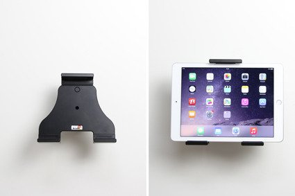 CRASH TESTED. Uchwyt regulowany, pasywny do tabletów w futerale oraz bez futerału o wymiarach: 140-195 mm (szer.), do 25 mm (grubość).