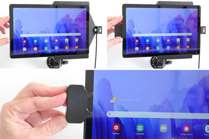 Uchwyt aktywny z kablem USB oraz blokadą sprężynową do Samsung Galaxy Tab A7 10.4 (2020) SM-T500/SM-T505